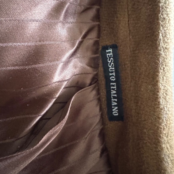 Vintage Italian Wool and Silk Camel Coat - Picture 2 of 5